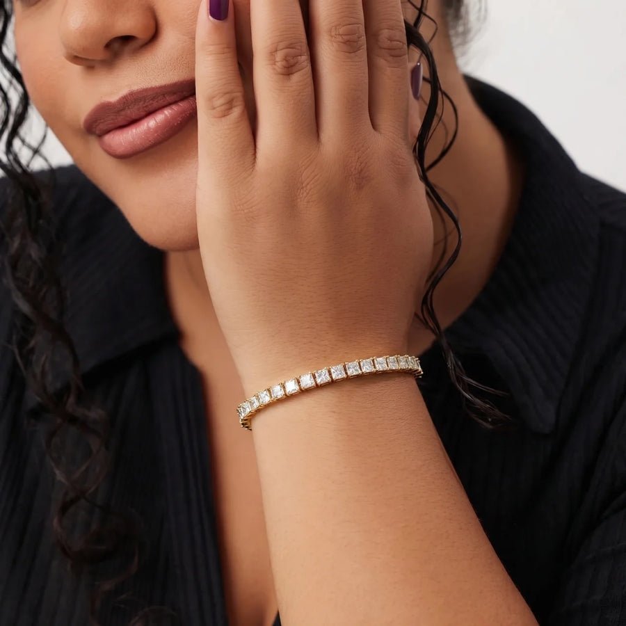 Cubic Tennis Bracelet side view