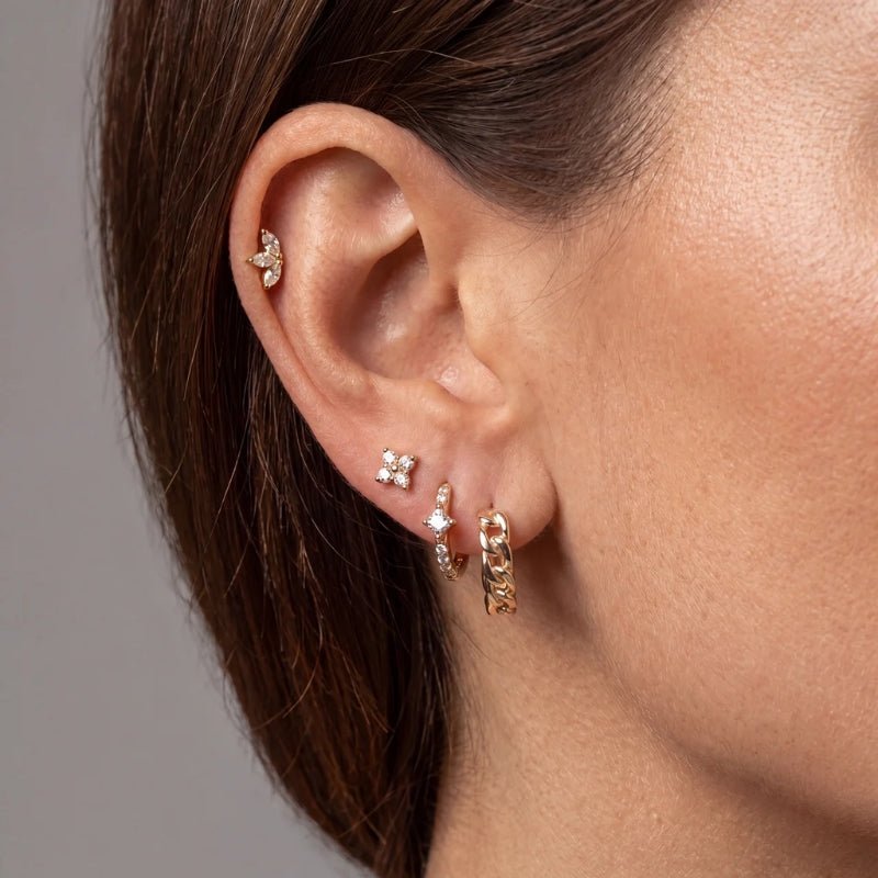Orecchini Lobo Diamante - Clara Mini