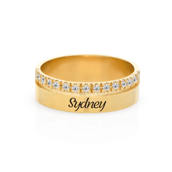 double band ring gold plated godmother gift symbolic bond jewellery