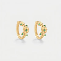 Flower Créole Boucles d'Oreilles - Sagesse Vert