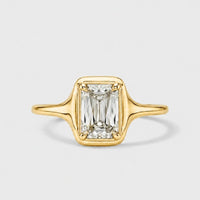 Emerald Cut Crest Ring