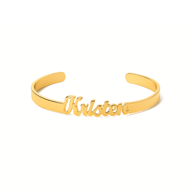 Eternal Bond Bracelet in 18K gold PVD, custom engraving for coordinates