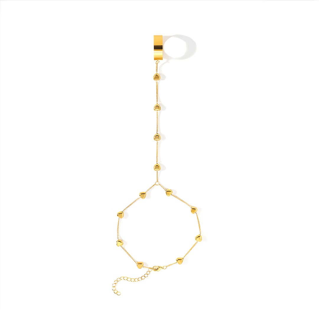 Heart Chain Hand Bracelet
