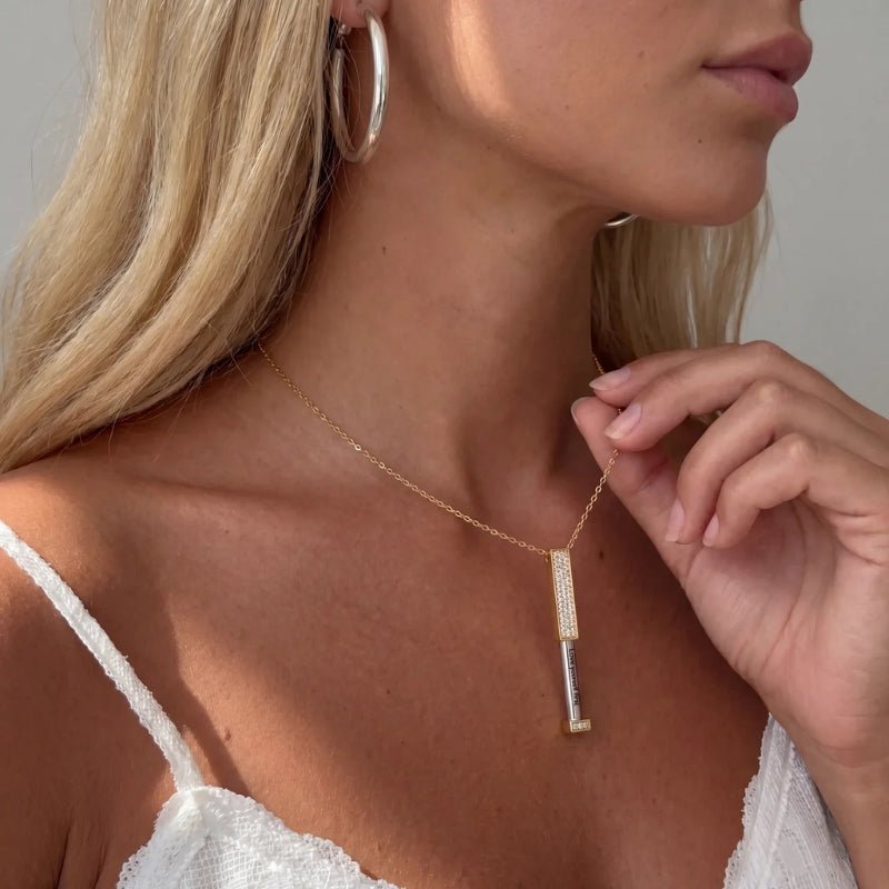 Hidden Message Collana - Inciso Oro Bar