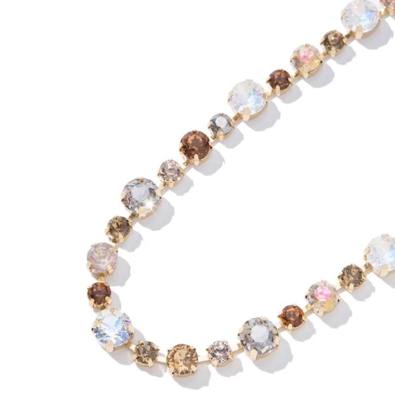 Honey Crystal Tennis Necklace