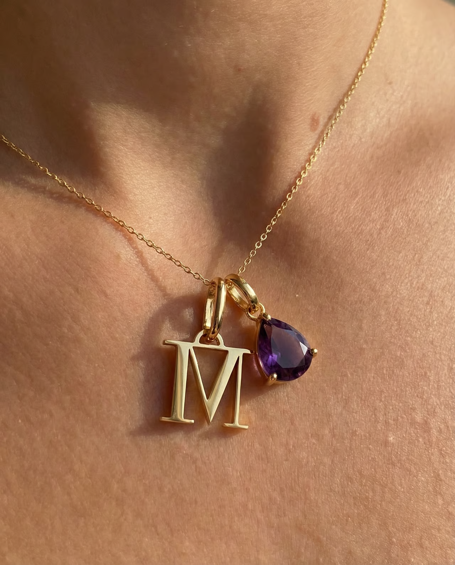 Name and Birthstone Collier imperméable gold personalised bridesmaid gift with individual birthstone colour
