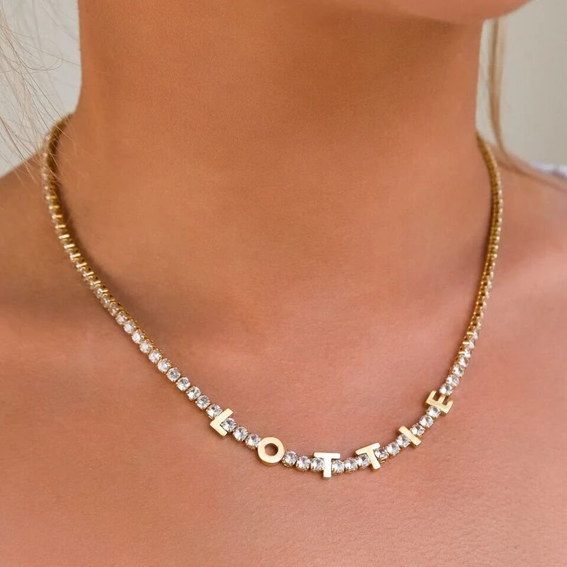 Initials Custom Tennis Necklace