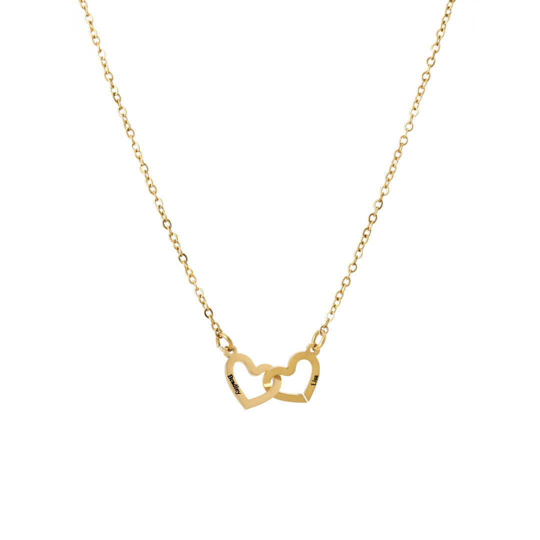 Intertwined Hearts Necklace – Custom 2 Names