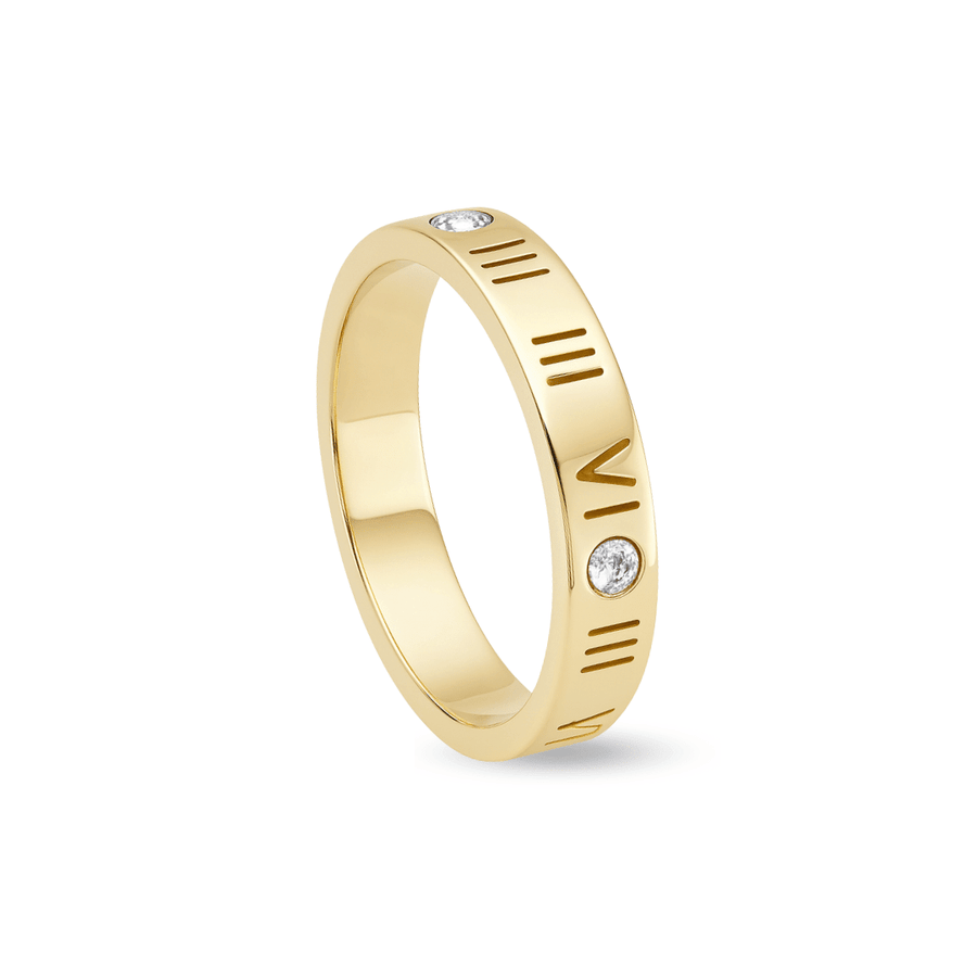 Lumine Band anello with PVD gold coating