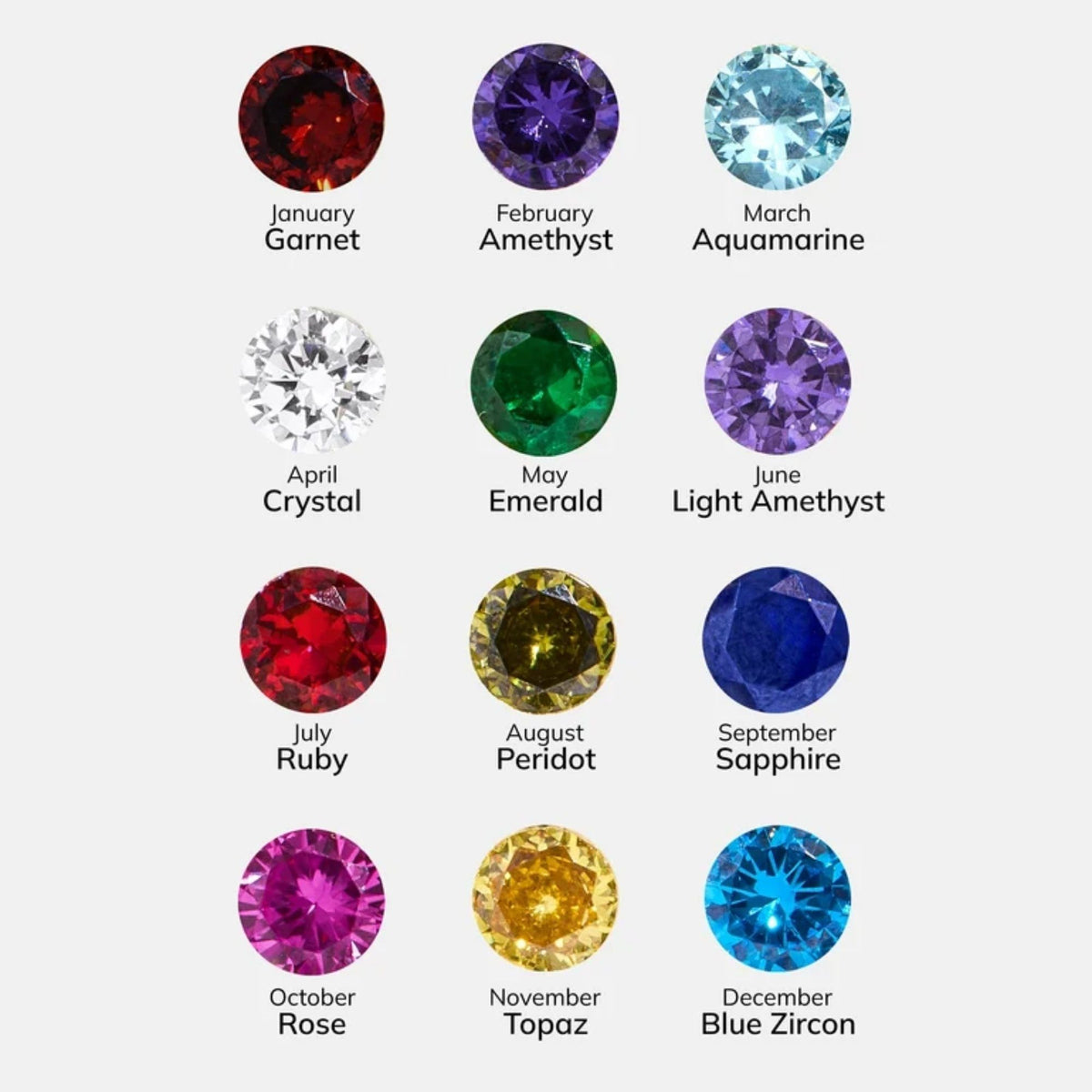 Mini Tag Initial Custom Birthstone Necklace | Moonela