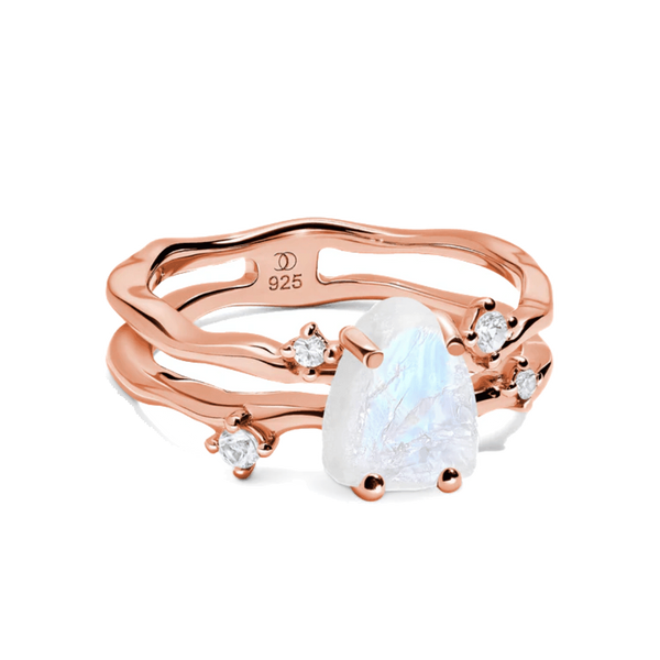 Rose Gold Moonstone Ring