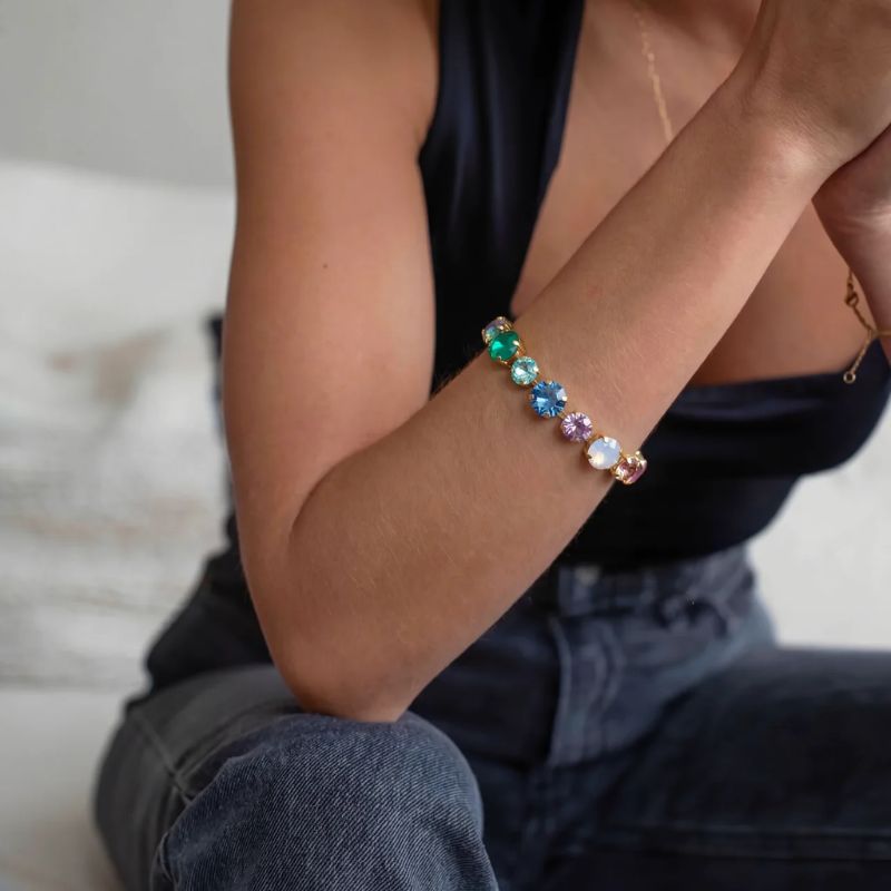 Multicolor Crystal Tennis Bracelet