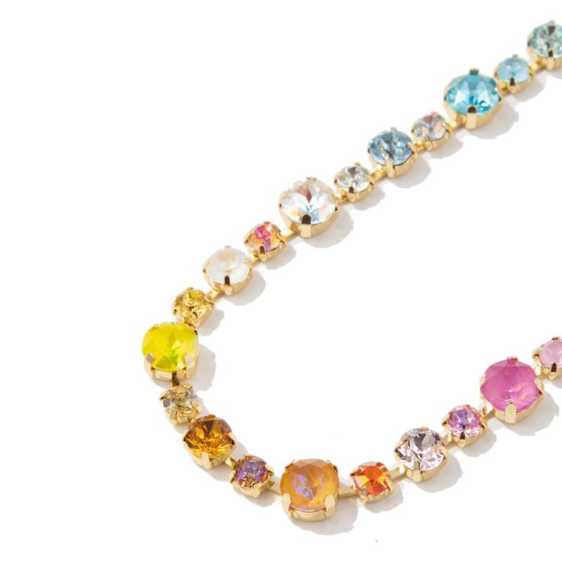 Multicolor Crystal Tennis Necklace