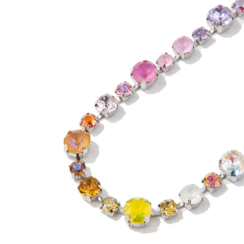 Multicolor Crystal Tennis Necklace