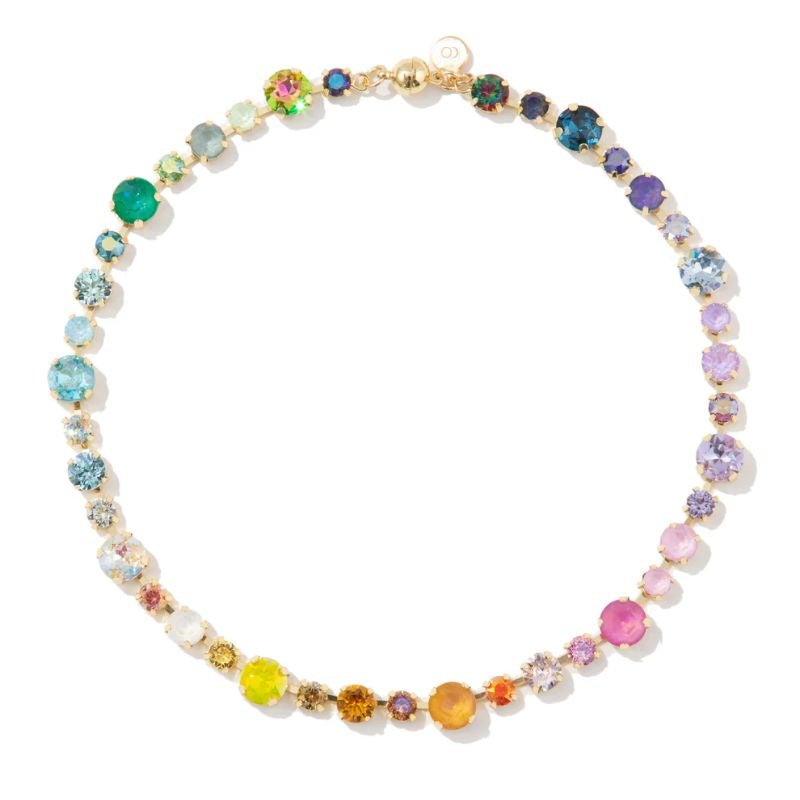 Multicolor Crystal Tennis Necklace