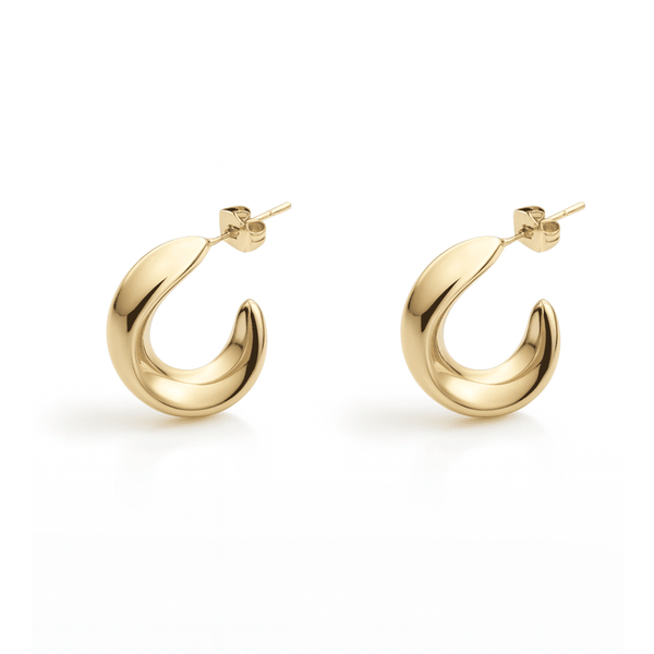 Nadine gold hoop earrings elegant everyday niece gift waterproof