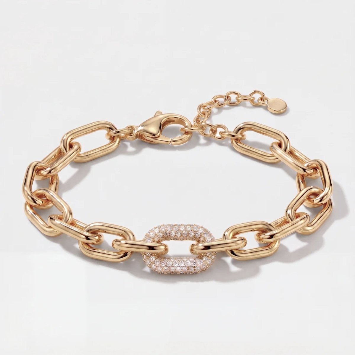 Paperclip Chain - Tennis Pavé CZ