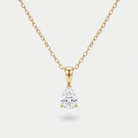 Pear Cut Teardrop Necklace