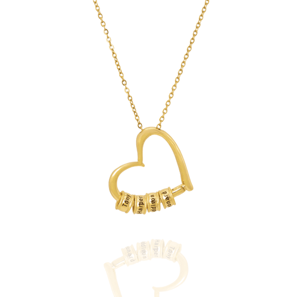 personalised heart name necklace gold pendant best friend gift Moonela waterproof