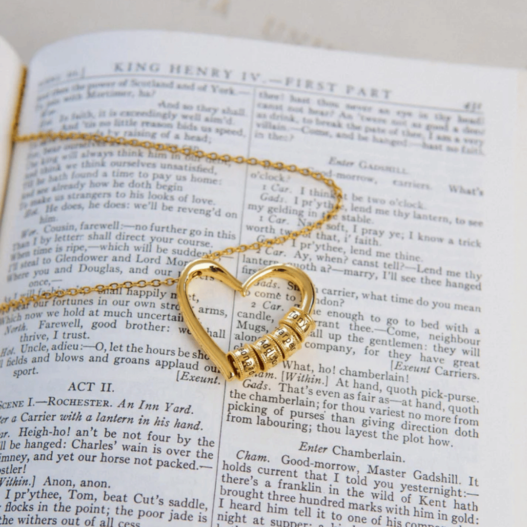 Personalisierte Herz- und Namenskette 