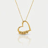 Engraved Heart Necklace - Personalised Gold Name