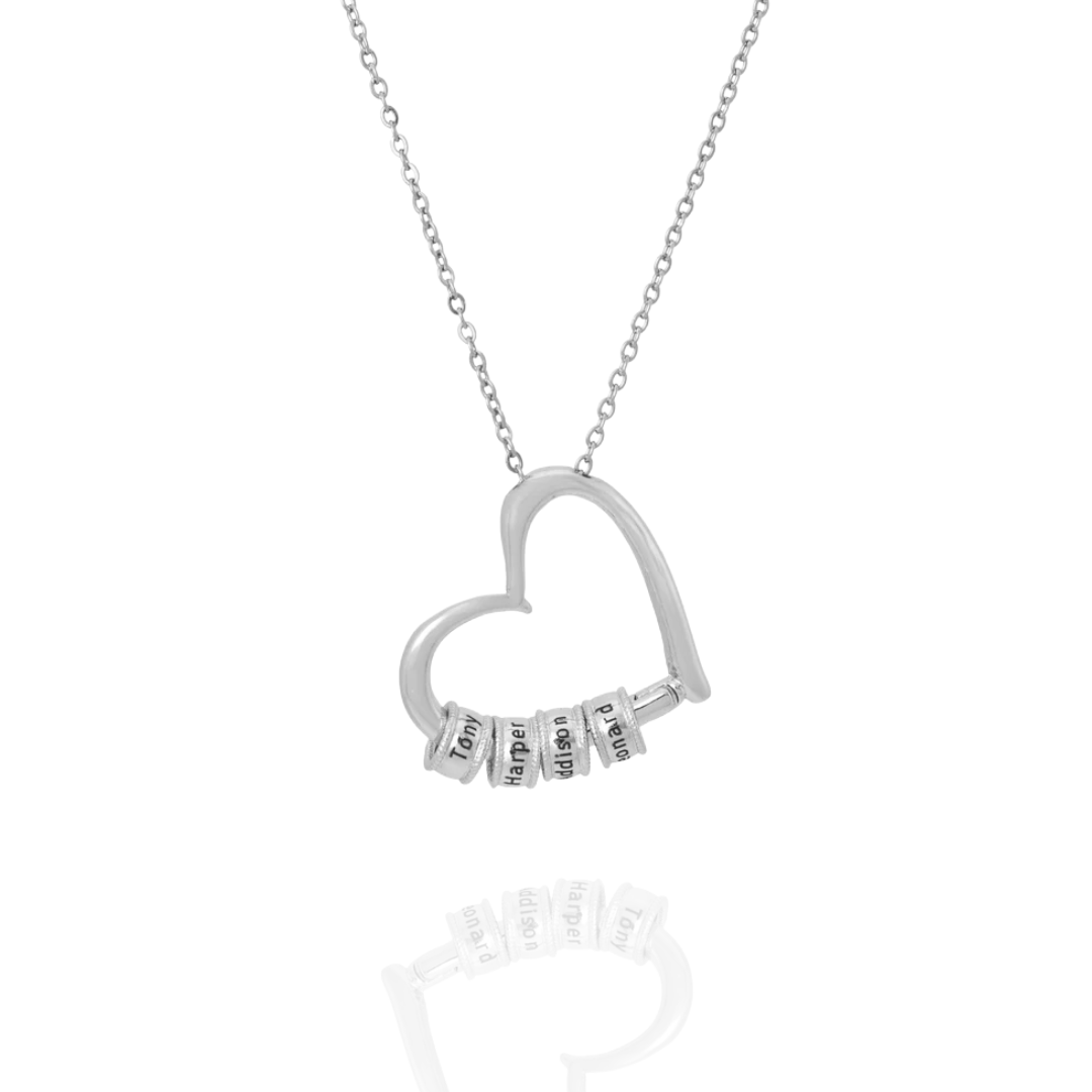 Personalisierte Herz- und Namenskette 