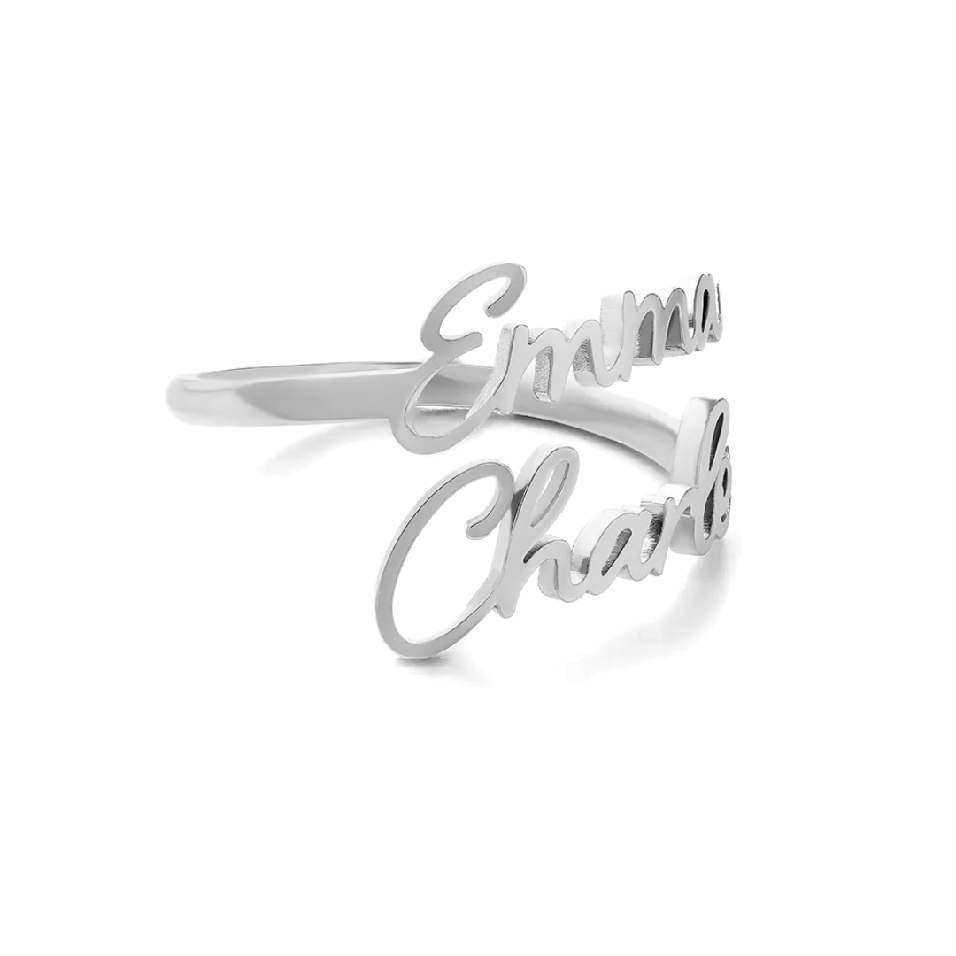 TWO NAMES CUSTOM RING