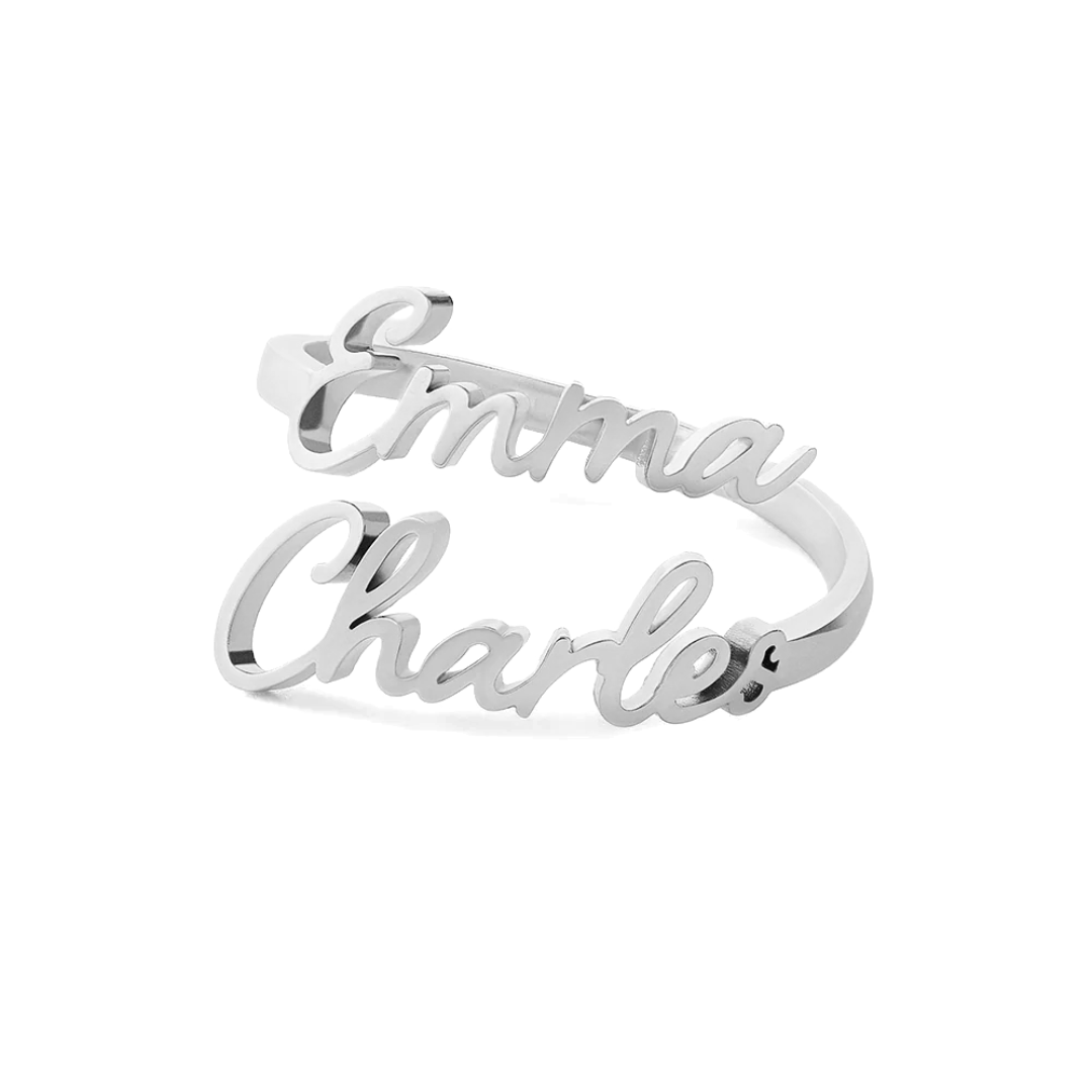 TWO NAMES CUSTOM RING