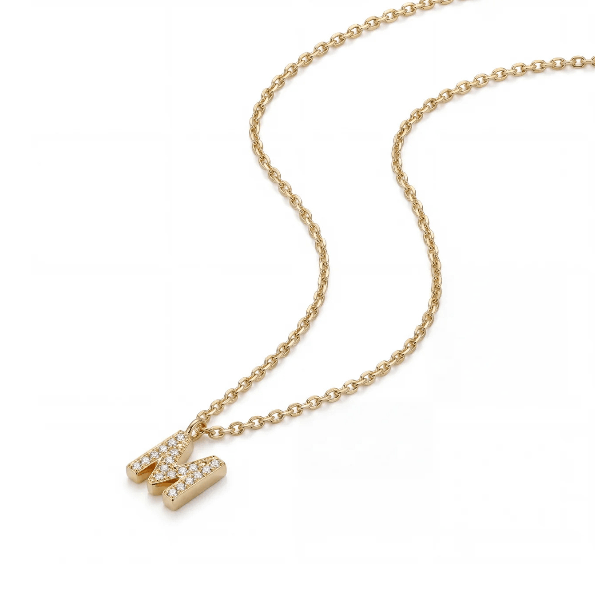 Petite Stone Letter Necklace