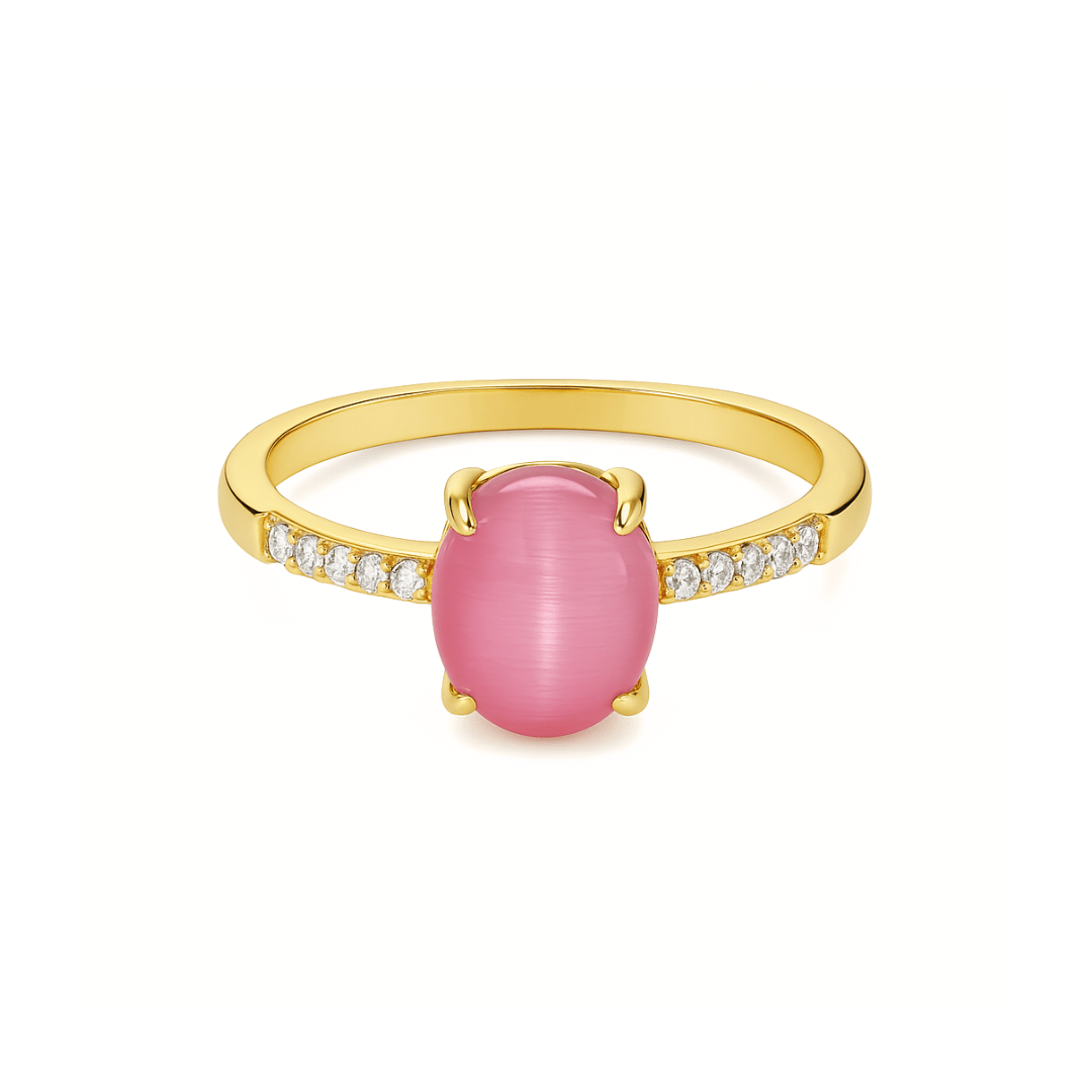 Anello – Quarzo rosa e opale 
