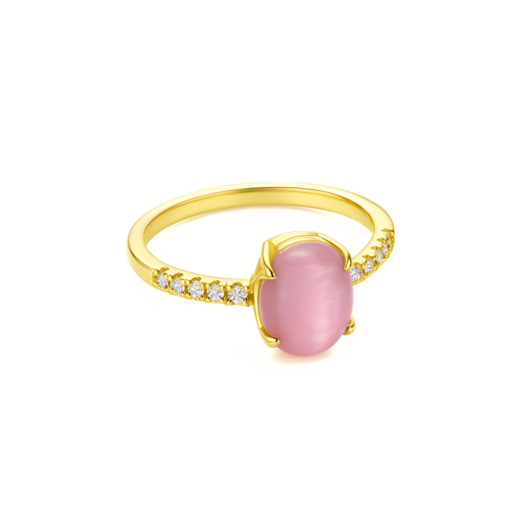 Anello – Quarzo rosa e opale 