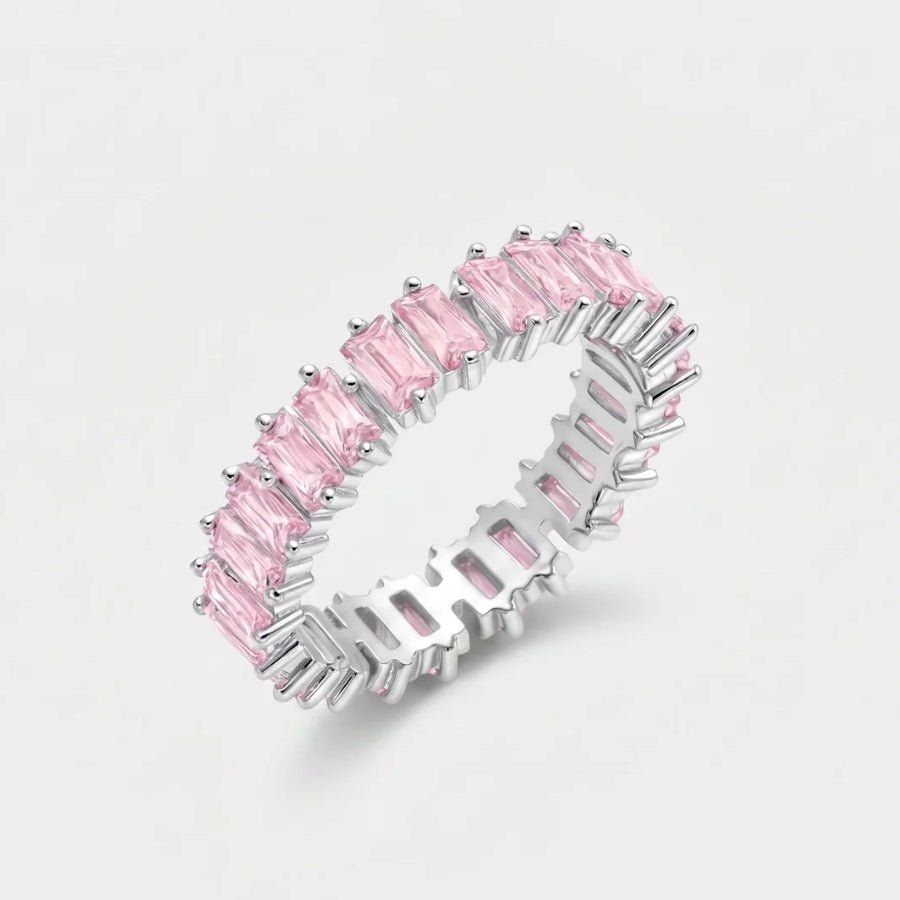 Rose Quartz Ring – “Petalle” rose quartz macro detail