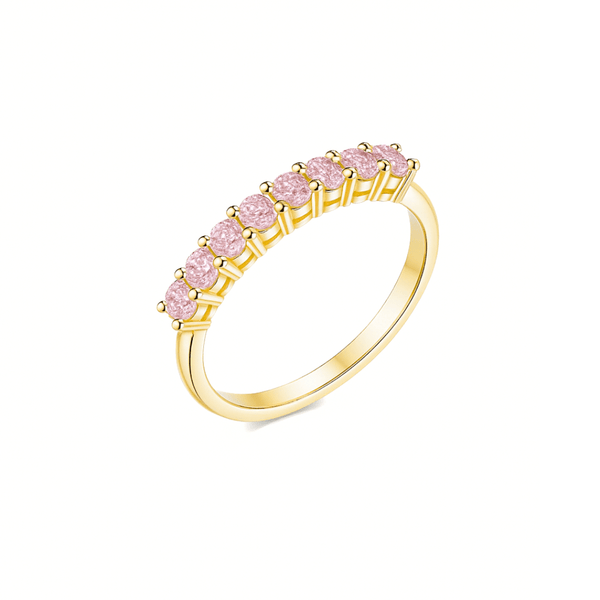 rose quartz ring gold gemstone graduation gift self-love waterproof 18k PVD UK Moonela