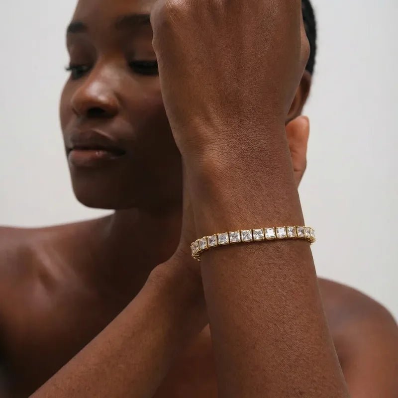 Square Cut Tennis Bracelet