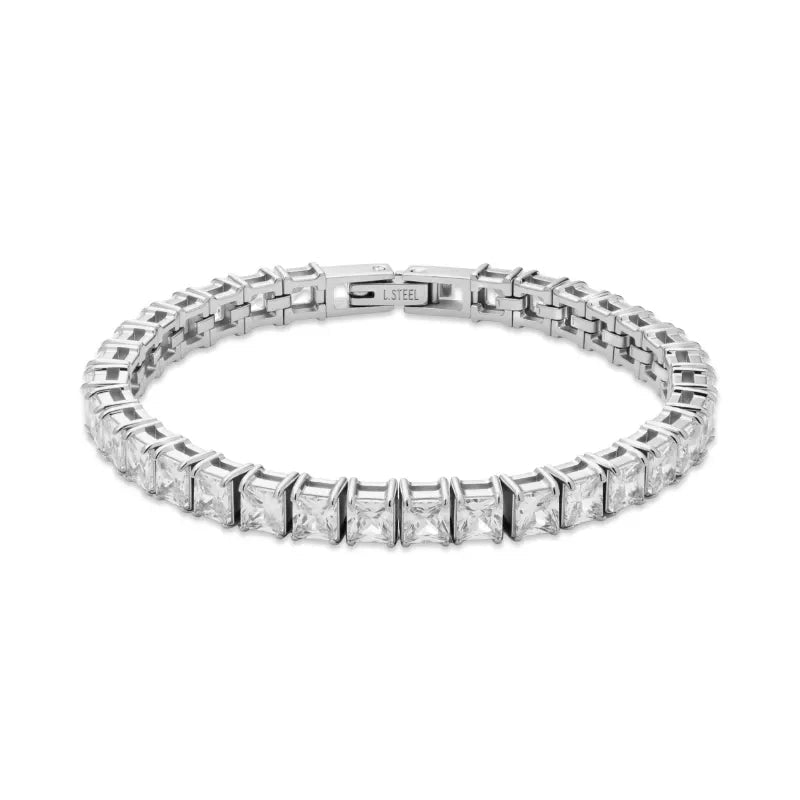 Square Cut Tennis Bracelet