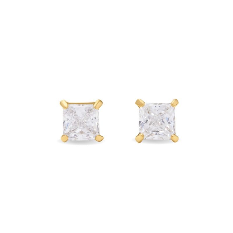 Square Cut Tennis Studs