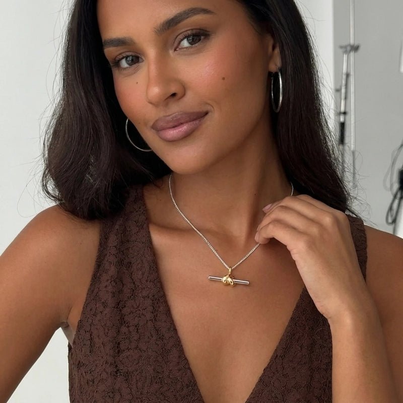 T-Bar Knot Pendant Necklace - Lucy
