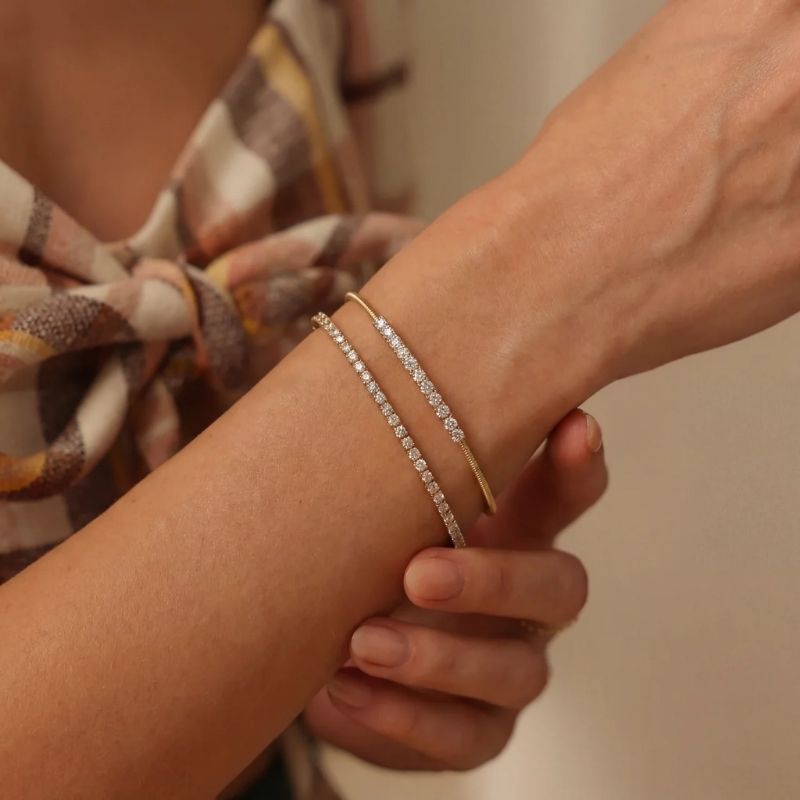Tennis Flexi Cut Cuff Bracelet
