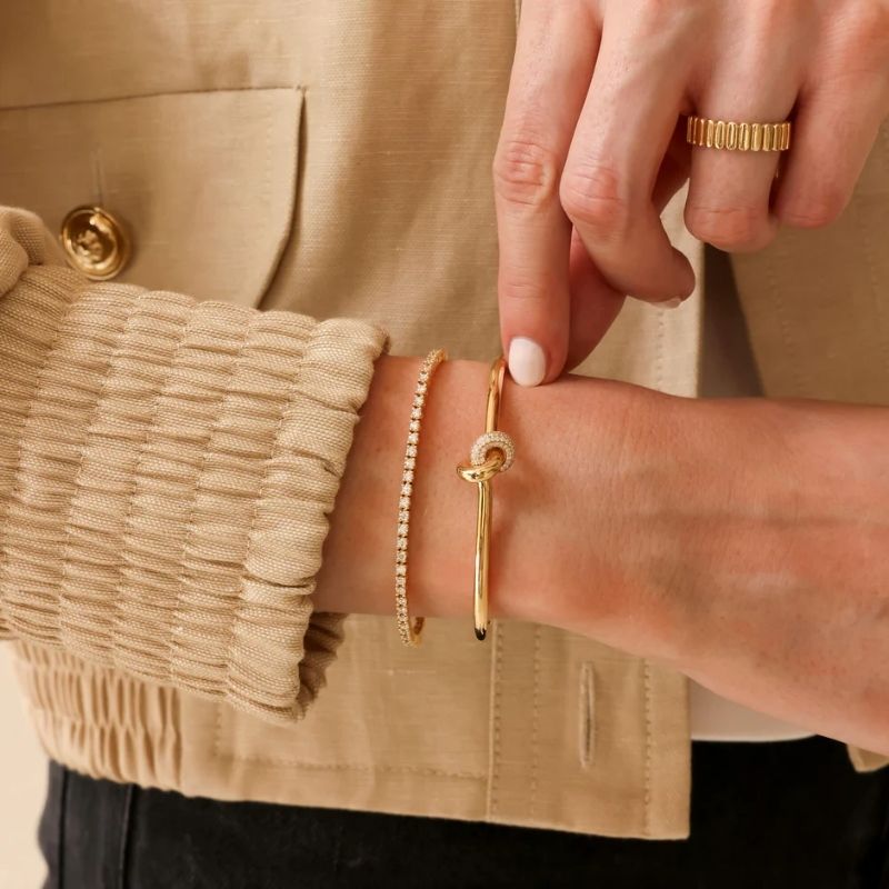 Tennis Knot Cuff Bracelet