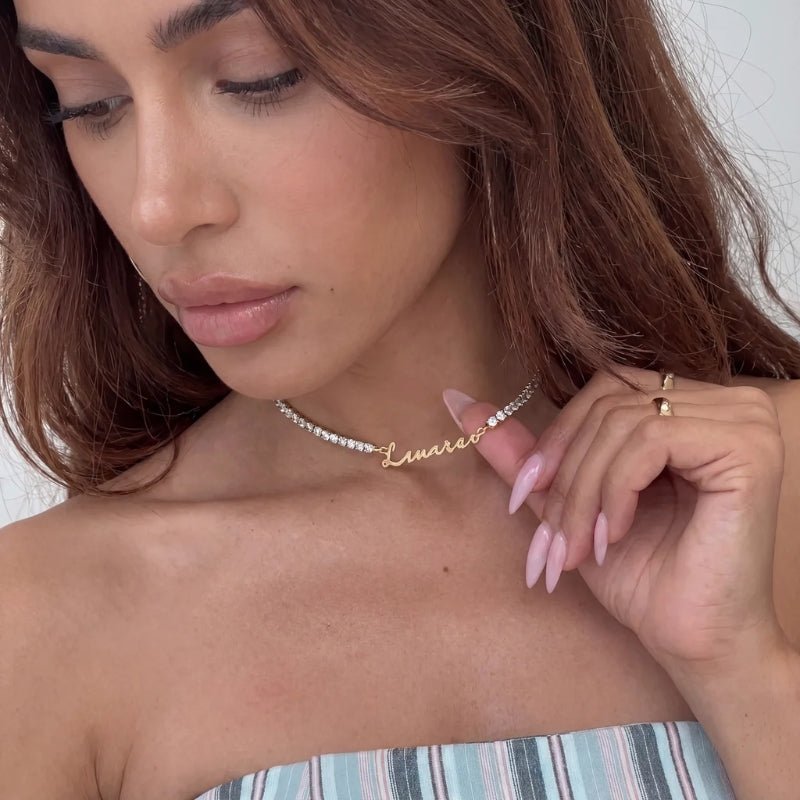 Tennis Name Necklace