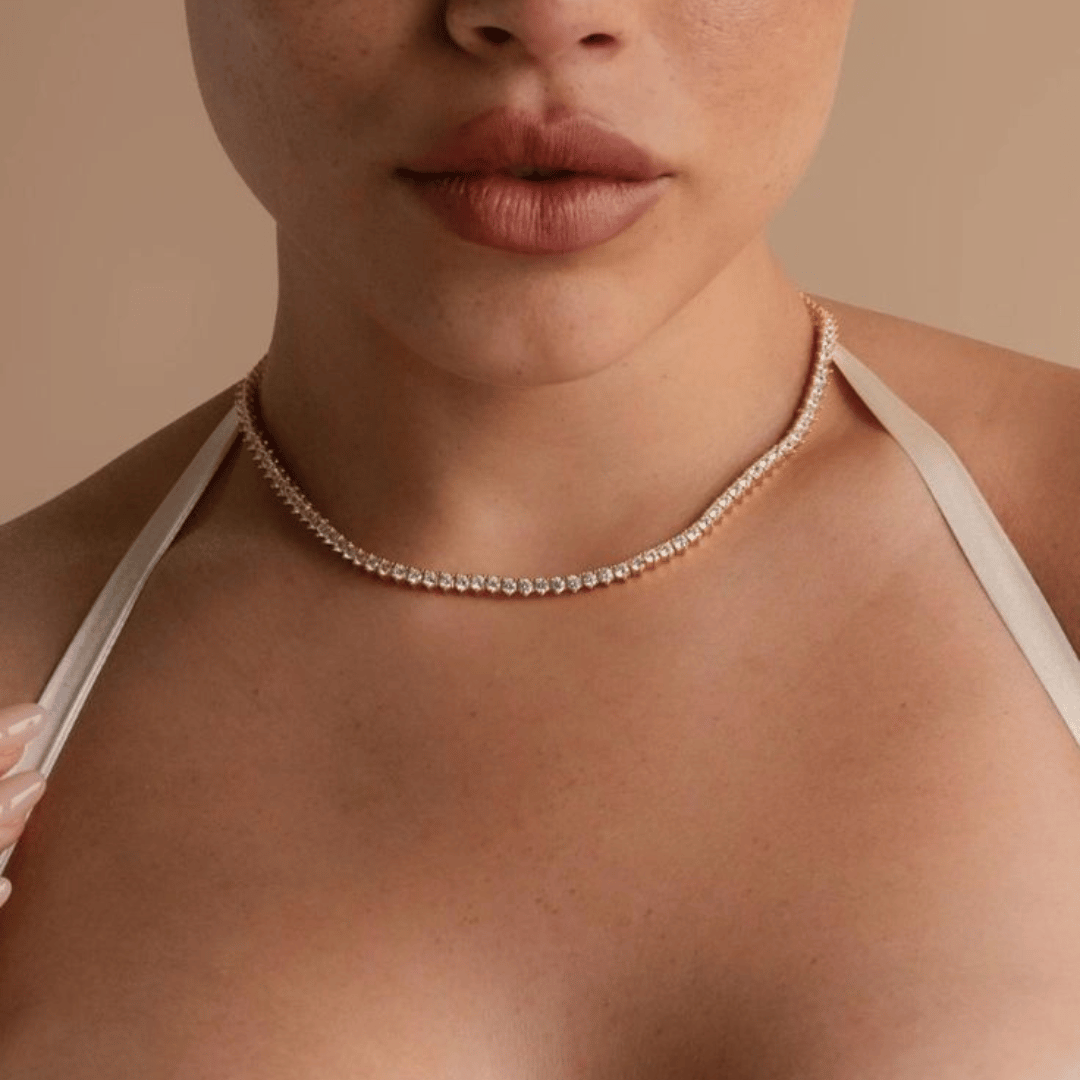 Collana Tennis – Elegante Zirconia Dorata