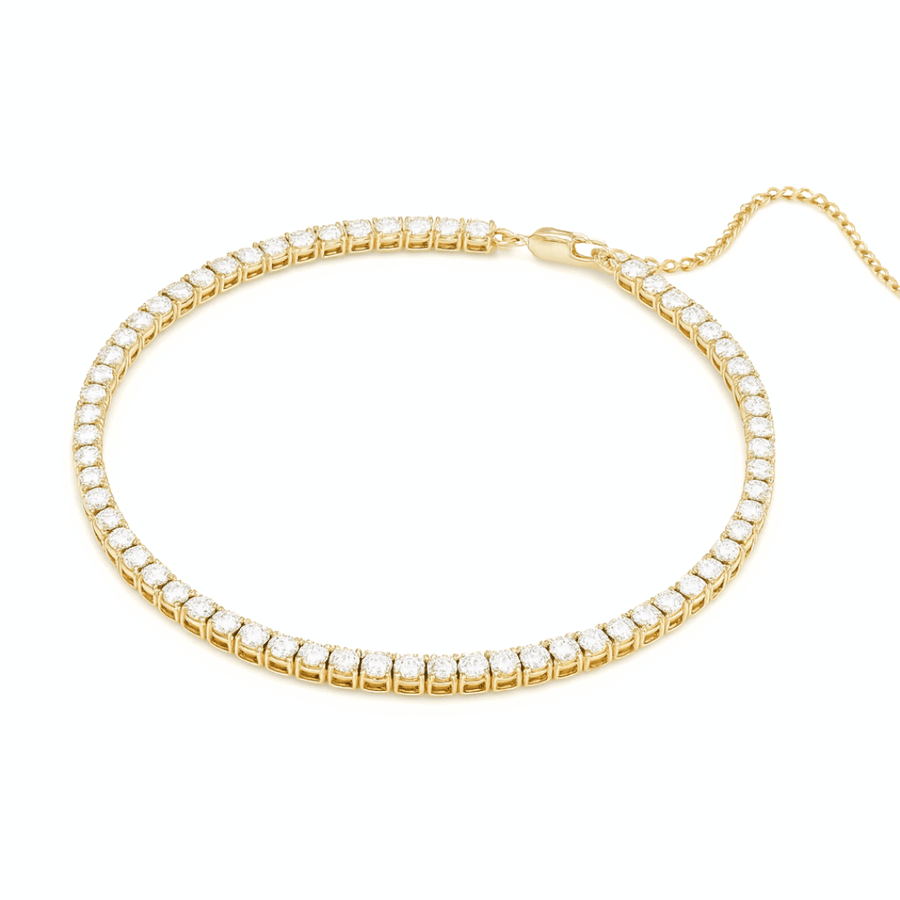 gold tennis collier zirconia elegant classic gift under 40 pounds Moonela