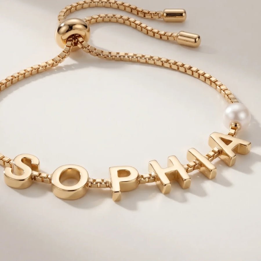 The Personalised Birthstone Bracelet close-up view