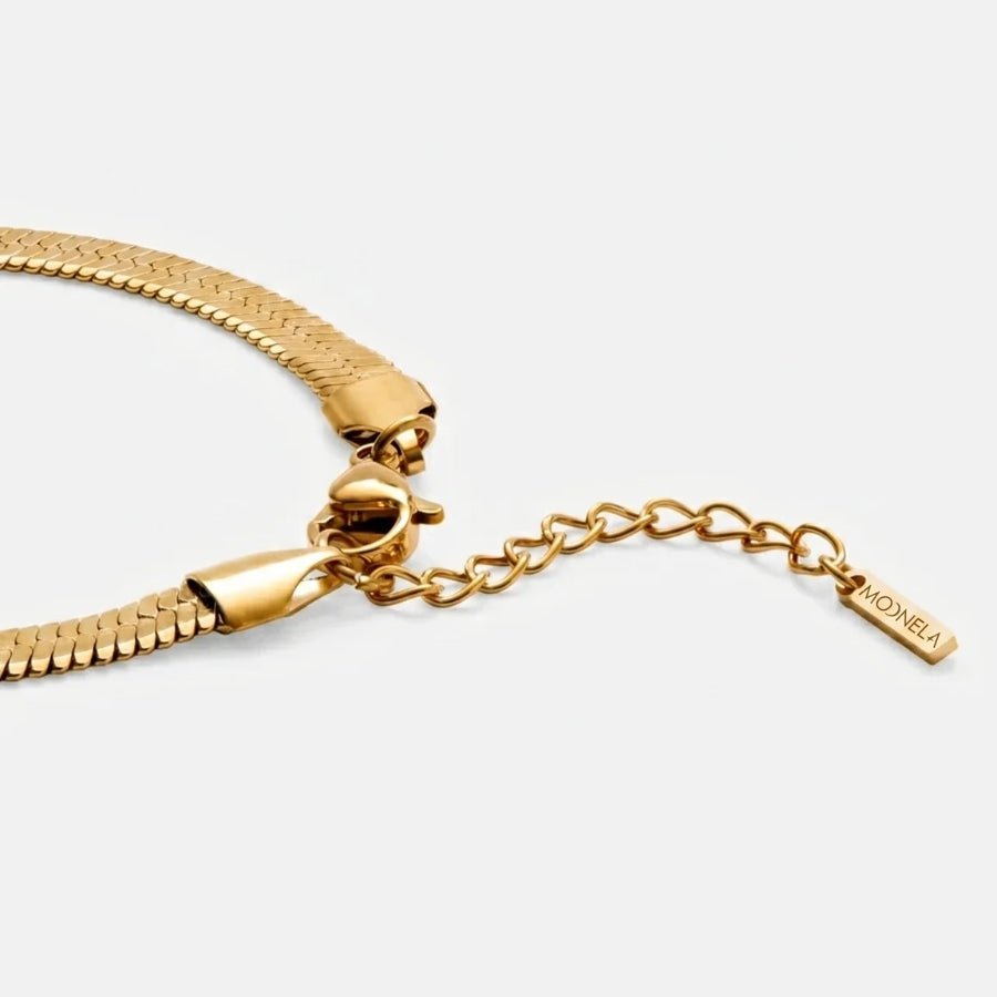 The Serpent Chain Bracelet worn on wrist