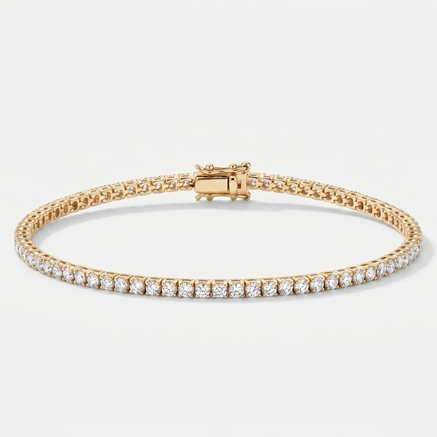Thin Tennis Bracelet in 18K gold or sterling silver