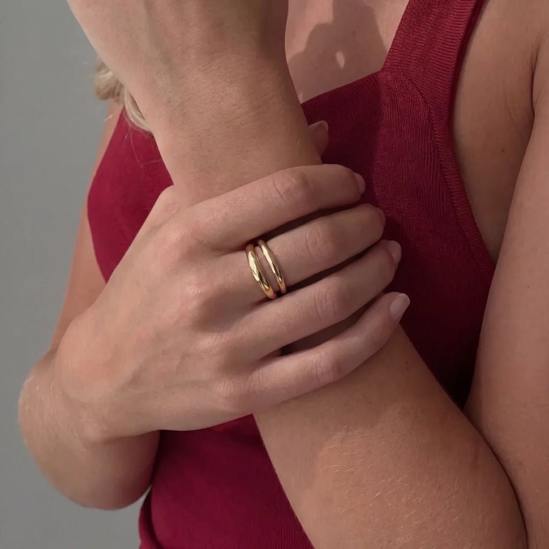 Ensemble Bague Vague - Empilable Gemini