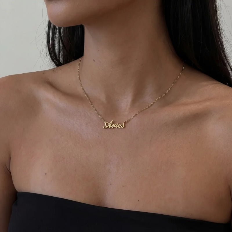Collana Segno Zodiacale - Oro Personalizzata