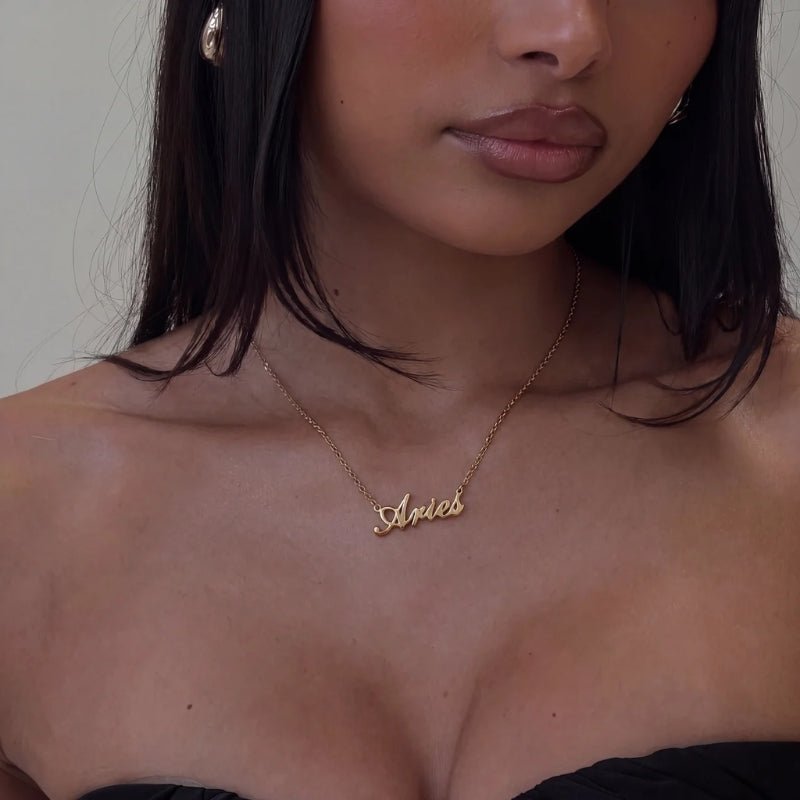 Collana Segno Zodiacale - Oro Personalizzata